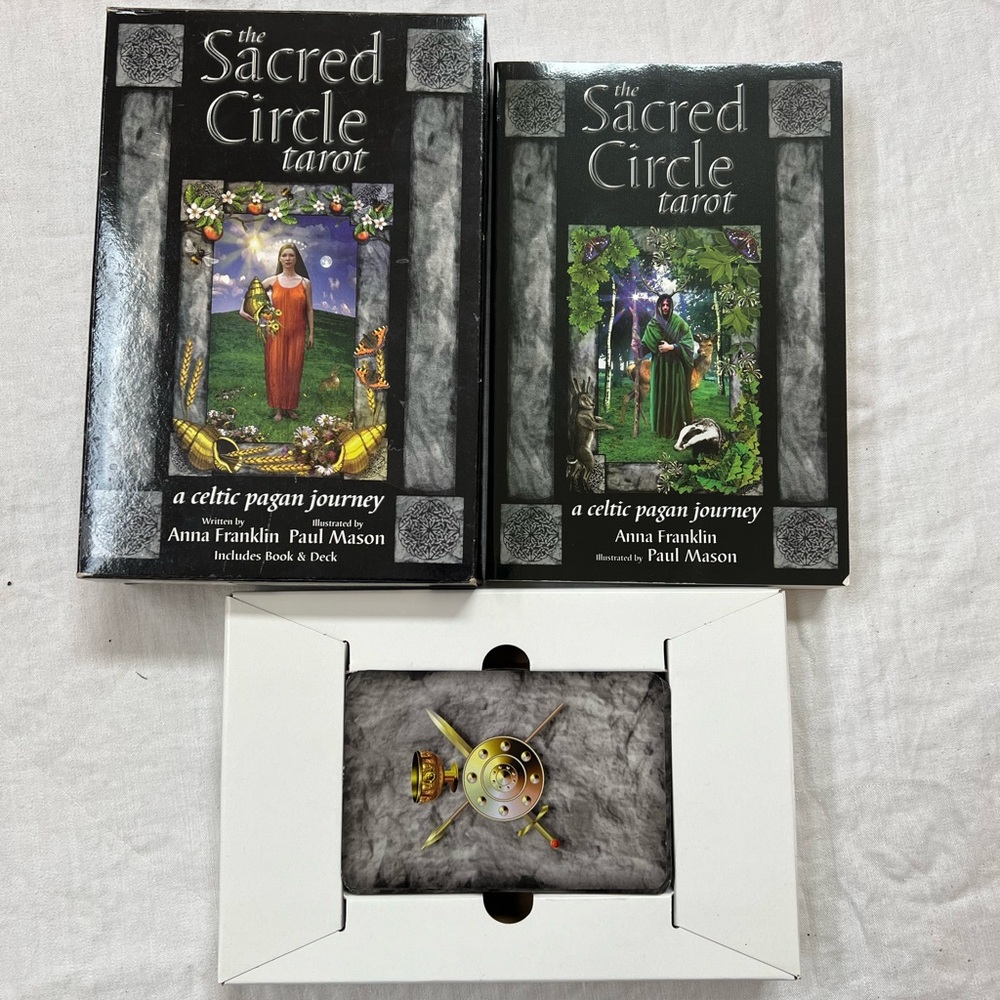 The Sacred Circle Tarot 1998 Book AND Deck 78 Cards Anna Franklin Paul Mason